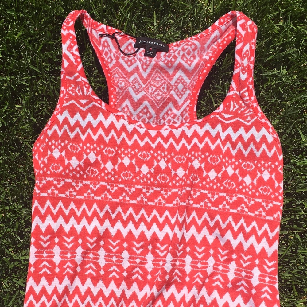 Coral Printed Maxi Dress